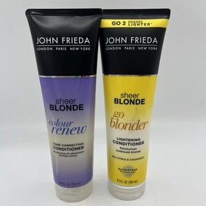 John Frieda Sheer Blonde Colour Renew & Go Blonder Conditioner Lot of 2